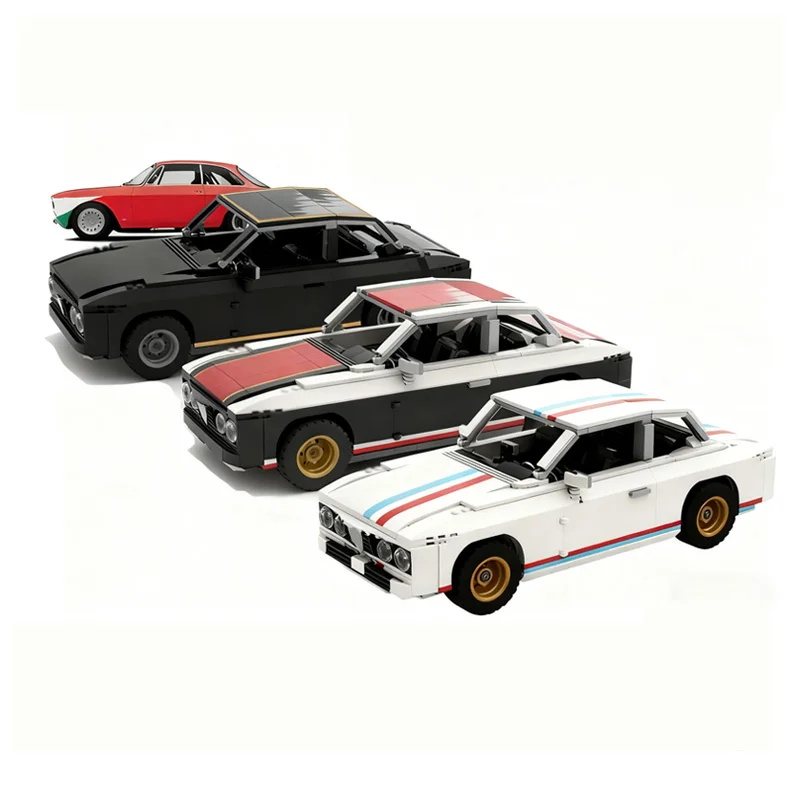 Speed Racing Car Model MOC Building Bricks Racing Triple Pack Modular Technology Children Holiday Gifts Assemble Toys Suit