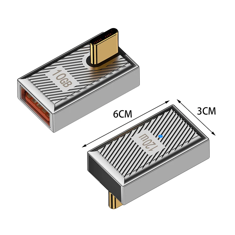 محول Legion Go OTG ، USB C إلى USB3.1 ، زاوية 90 ، موصل بيانات بزاوية قائمة من الذكور إلى الإناث ، USBC ، 10Gbps