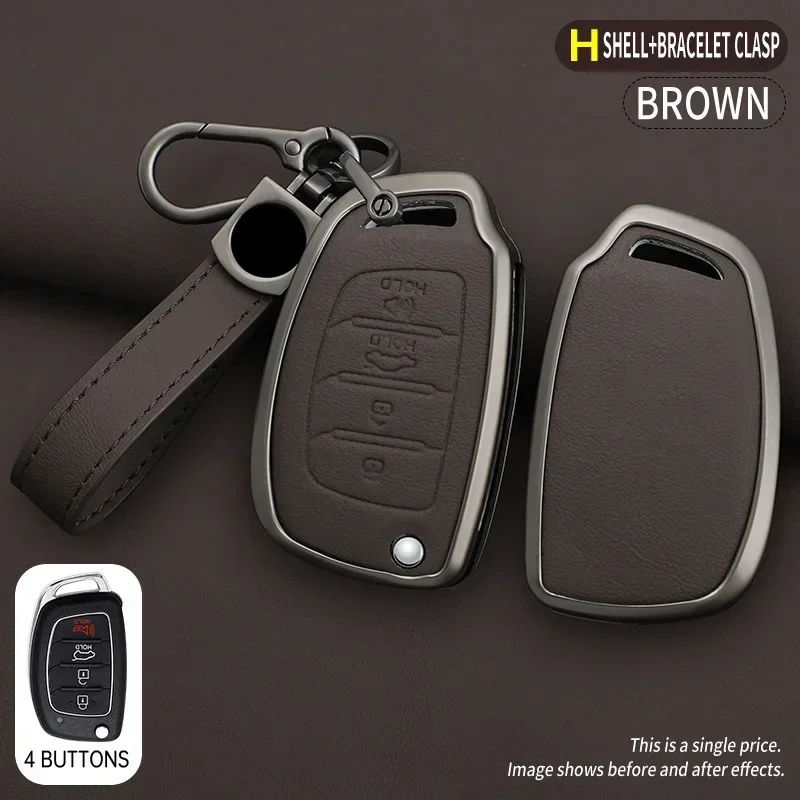 Flip dobrável chave 4 botão caso chave do carro capa para hyundai sonata 2015 hyundai santa fe 2013 gls chave escudo fob acessórios do carro