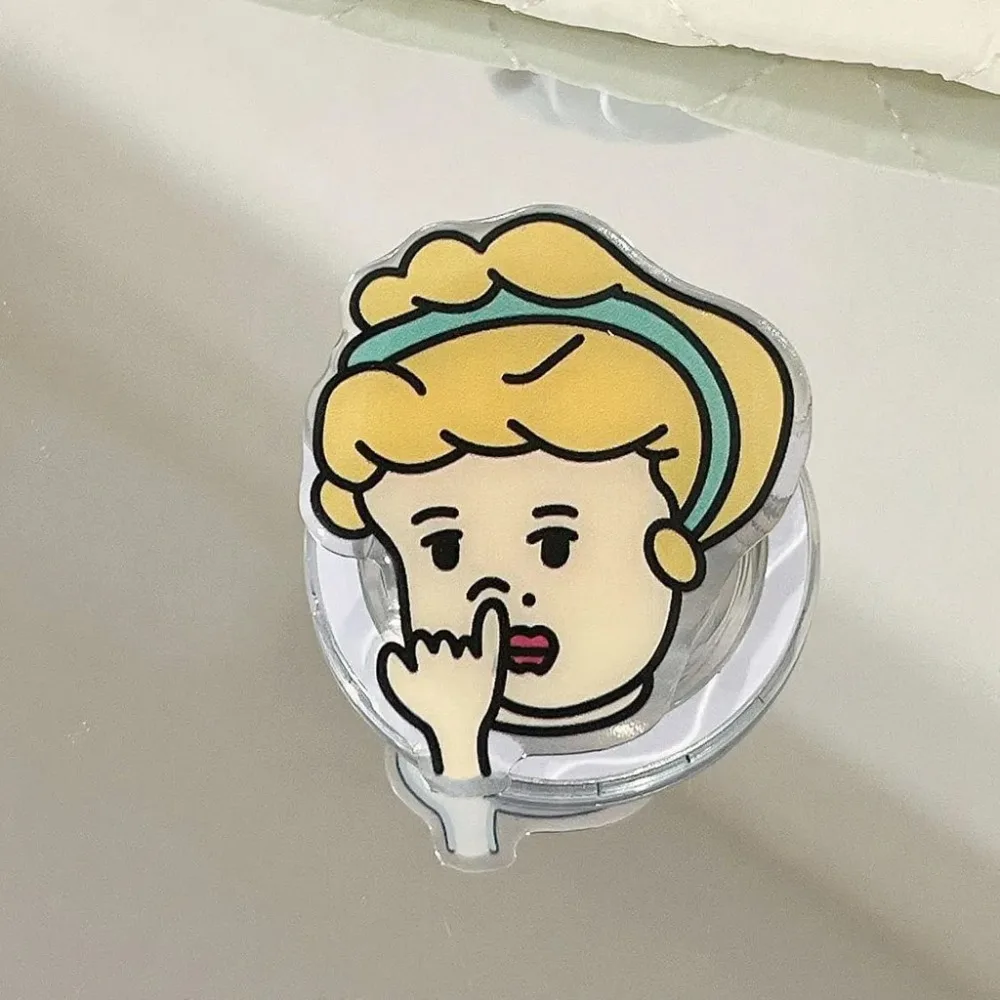 الكورية لطيف الكرتون متعة فتاة حامل مغناطيسي قبضة توك Griptok حامل هاتف حامل دعم آيفون 17 لوسادة Magsafe الذكية توك