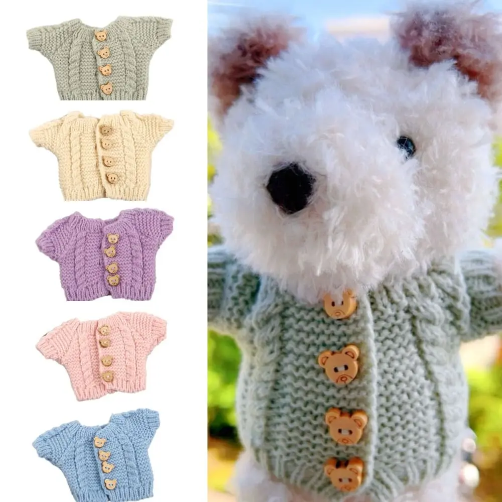 Sweet 20cm Doll Mini Knitted Sweater Handmade DIY Doll'S Clothing Kids Gift Replace Doll Dress Up Cotton Doll