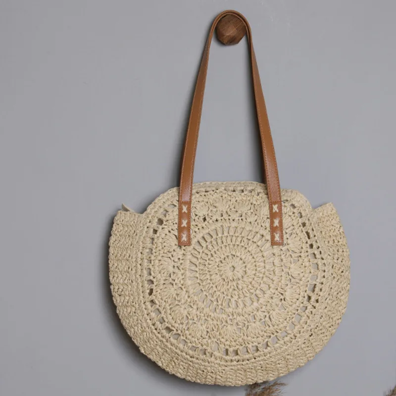 Sac en paille tissé pour femme, sac à main décontracté de grande capacité, messager polyvalent, bandoulière de luxe, haute qualité, mode unique, initié