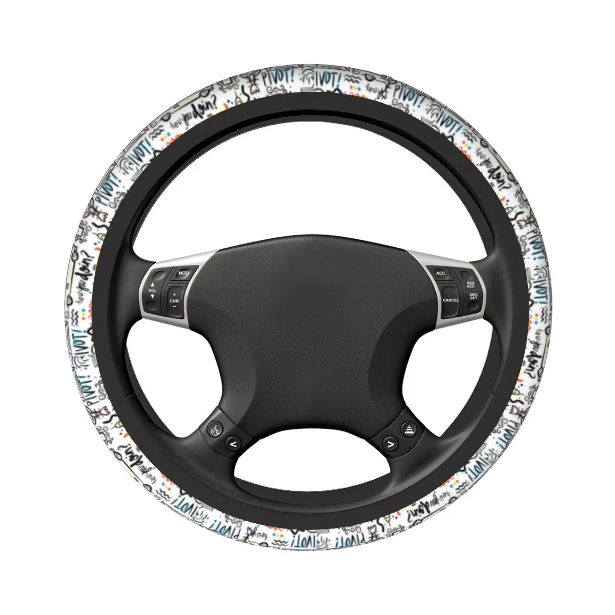 Friends TV Car Steering Wheel Cover 38cm Non-slip Cartoon Graffiti Auto Steering Wheel Protector Suitable Auto Car Accessories