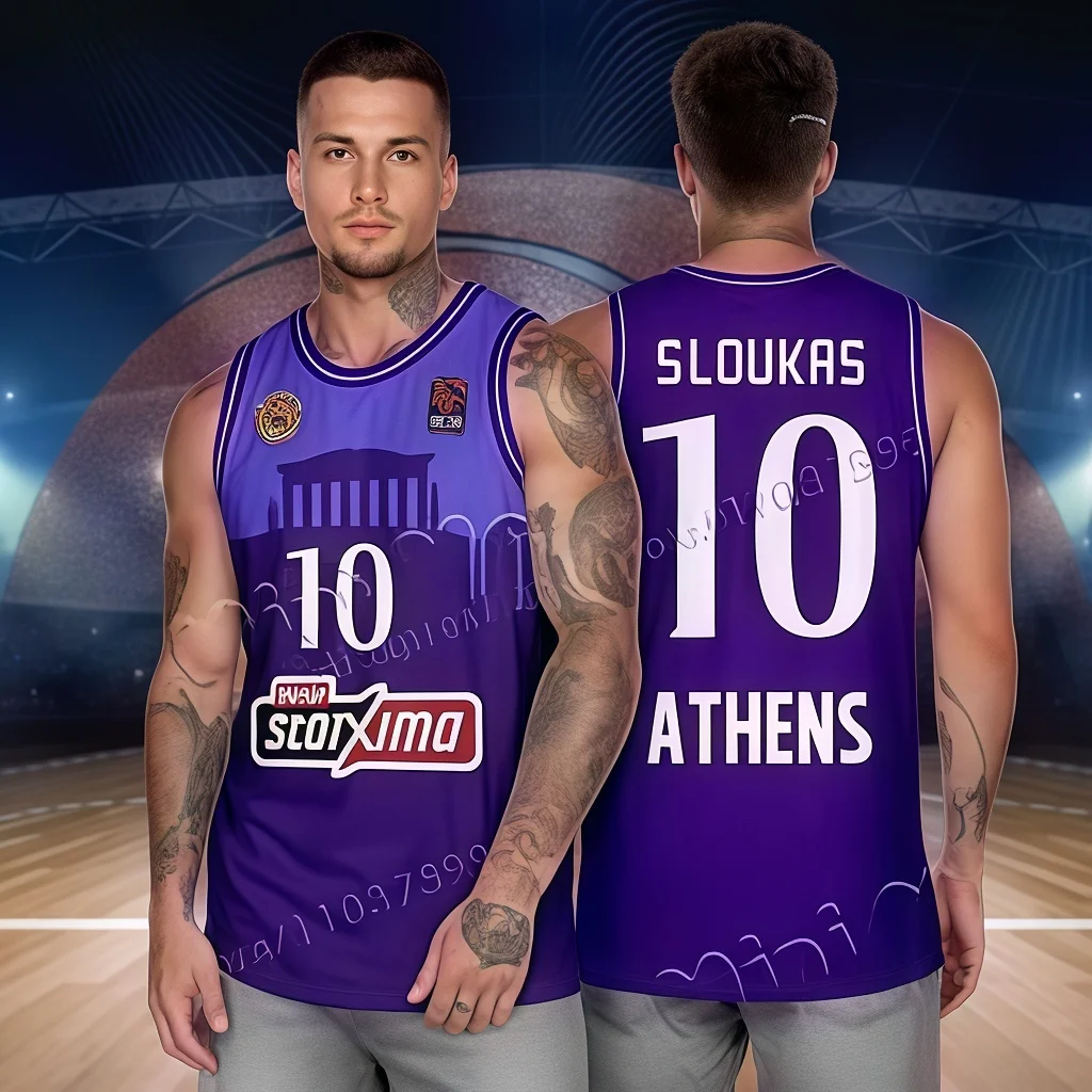 

25/26 New Panathinaikos Basketball Fan Clothing Basketball Club Greek Men's League Quick Dry Breathable Sports Vest Motorcycle
