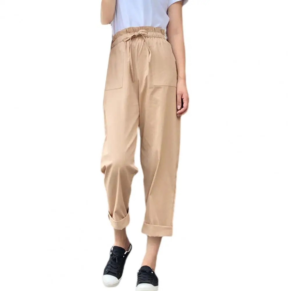 Hot Big Pockets Cargo Pants Women High Waist Loose Streetwear Baggy Trouser Fashion Hip Hop Joggers Trousers Female