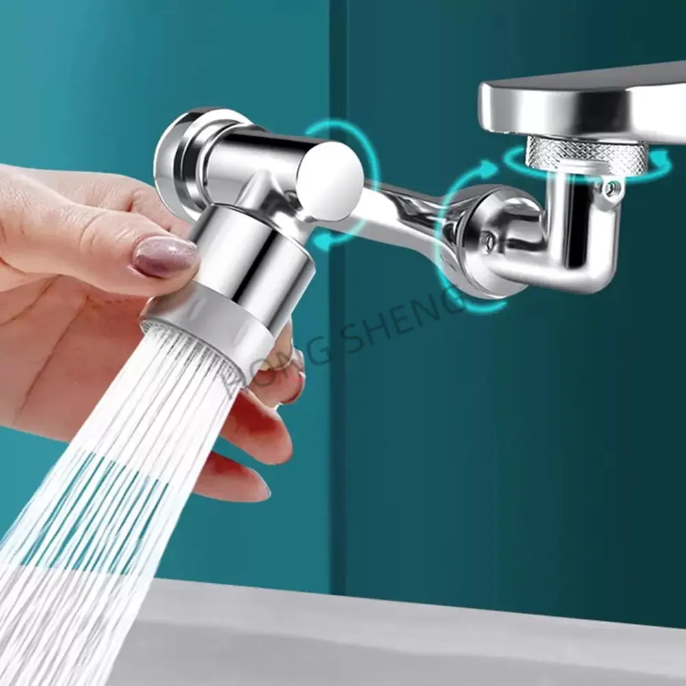 2 Mode Rotatable Extension Faucet Sprayer Head 1080 Degree Universal Bathroom Tap Extend Adapter Aerator Plastic Faucet Extender