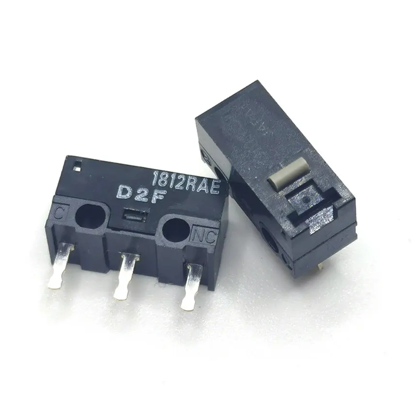 2pcs untuk Mouse Micro Switch D2FC-F-7N 10M 20M OF D2FC-F-K(50M) D2F D2F-F D2F-L D2F-FL D2F-L2 D2F-L3 D2F-01FL3