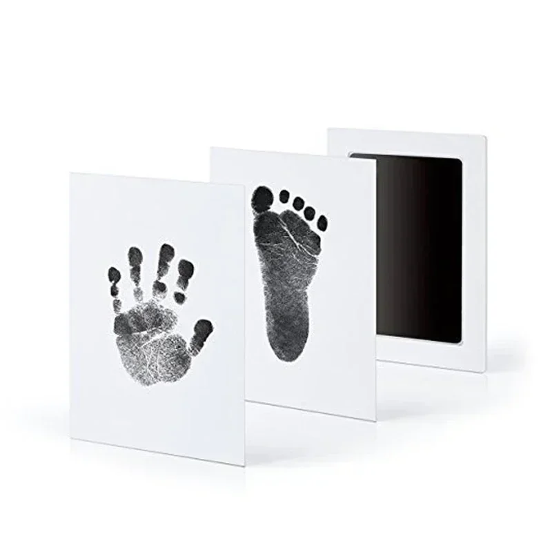 Safe Non-toxic Baby Footprints Handprint No Touch Skin Inkless Ink Pads Kits for 0-6 months Newborn Pet Dog Paw Prints Souvenir