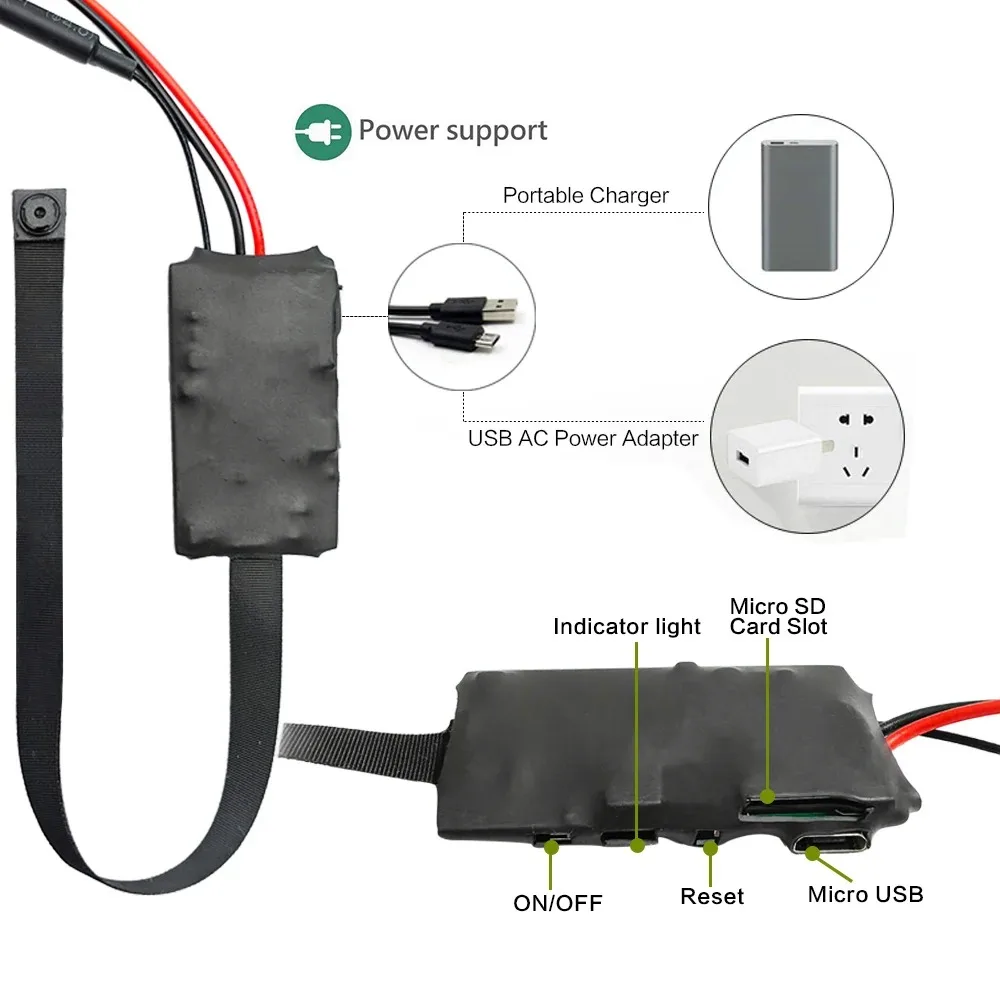 1080P HD WIFI IP Mini Camera Module - Motion Detection DV Mini Camcorder Home Security Video Recorder with P2P Remote Control