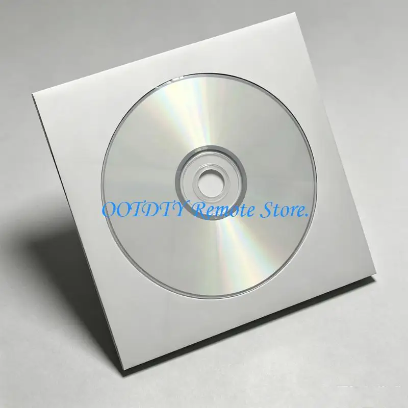  Paper CDs DVDs Disc Sleeves 12cm Protective Cover Dustproof Protectors For Home Office School Organization