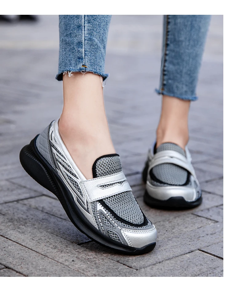 ArfaStep Damen-Loafer-Schuhe, Plateau-Penny-Loafer mit grober Sohle, bequeme Slip-On-Schuhe für Arbeit, Büro, Business, Freizeit, elegante Schuhe – Detail 13