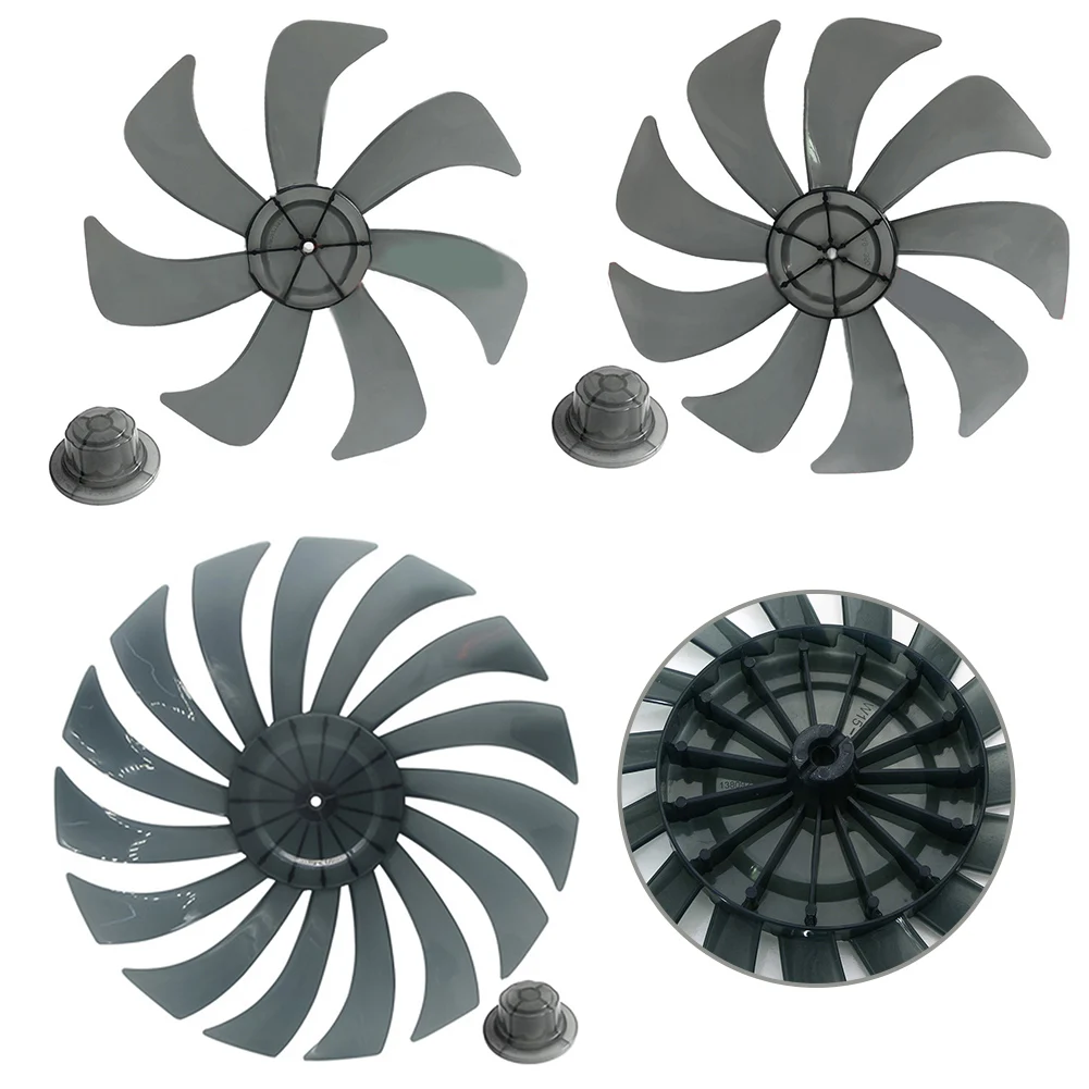 14 Inch Floor Fan Blade Replacement With Nut Cover Plastic Construction 350MM Diameter For Standard Household Fan