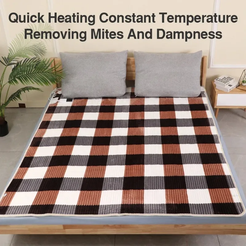 

Электрическое одеяло 220 В, вельветовая ткань, более толстый обогреватель, теплое одеяло с подогревом, термостат, 1-9 передач, электрическое нагревательное одеяло, вилка европейского стандарта