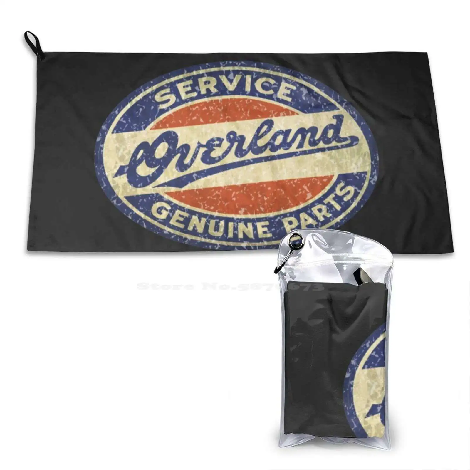 Willys Overland Service Sign Soft Microfiber Fabric Face Towel Willys Overland Service Sign 4X4 Rover Cruiser Bronco Off Road