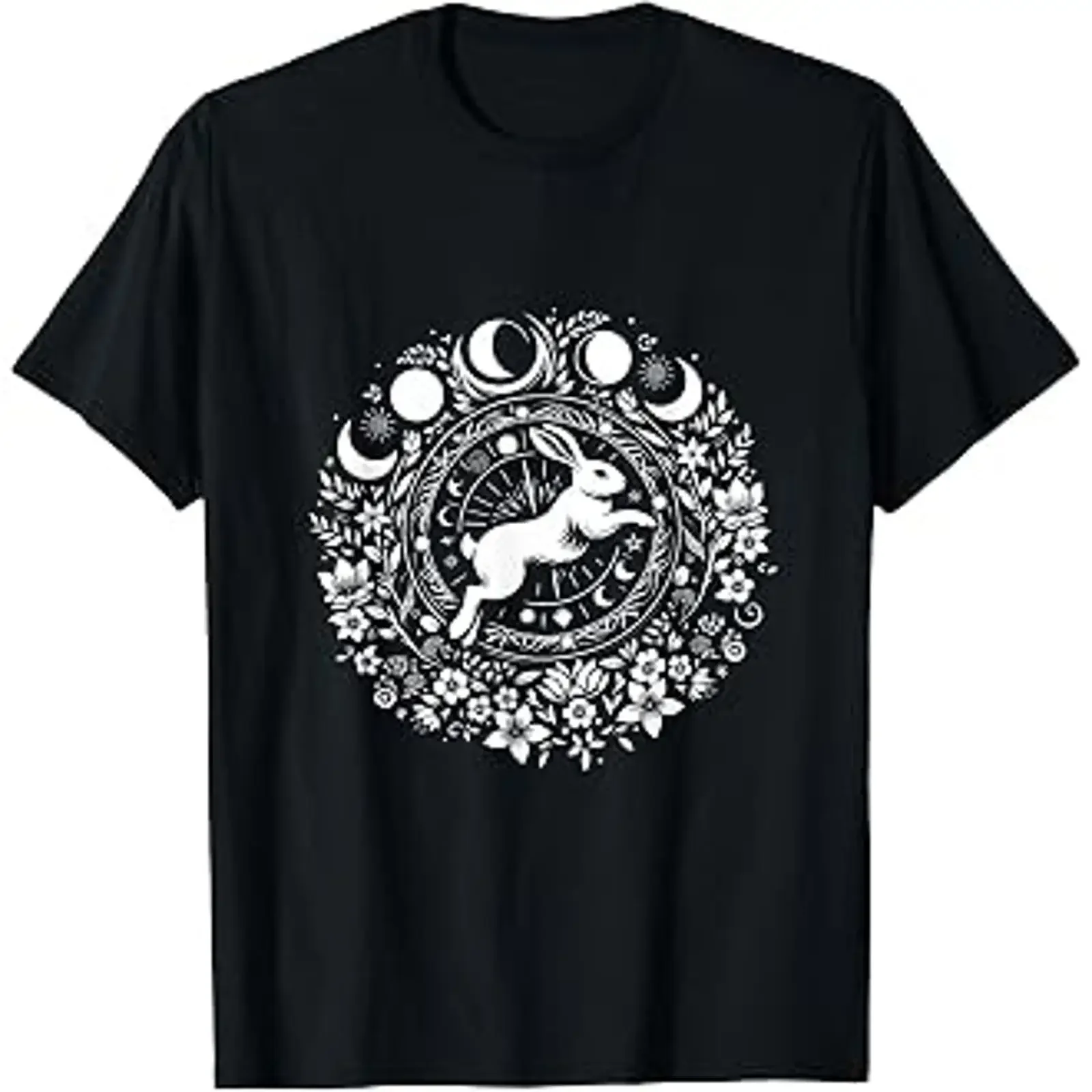 Easter Ostara Eostre Pagan Witchcraft Spring Moon T Shirt vintage Washed Casual Comfortable fashion graphic Breathable Slightly