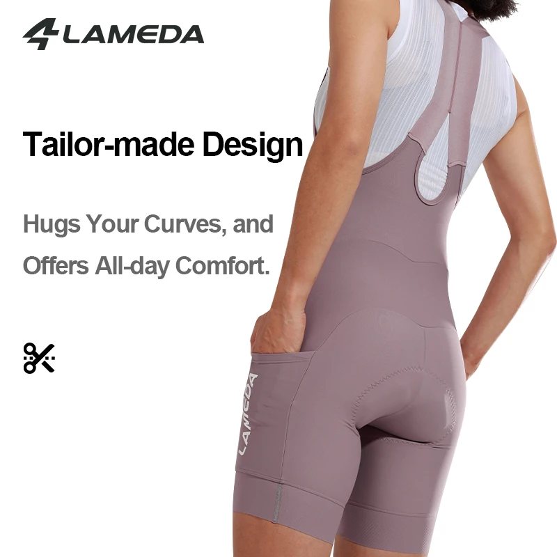 LAMEDA Cycling Bib Shorts Shock-Absorption Padded Road Bike Shorts Riding Biking Bib Shorts Breathable Women's Summer MTB Shorts - Image 5