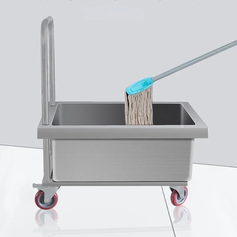 

Stainless steel mop pool movable rectangular mop pool sink outdoor pier cloth pool commercial