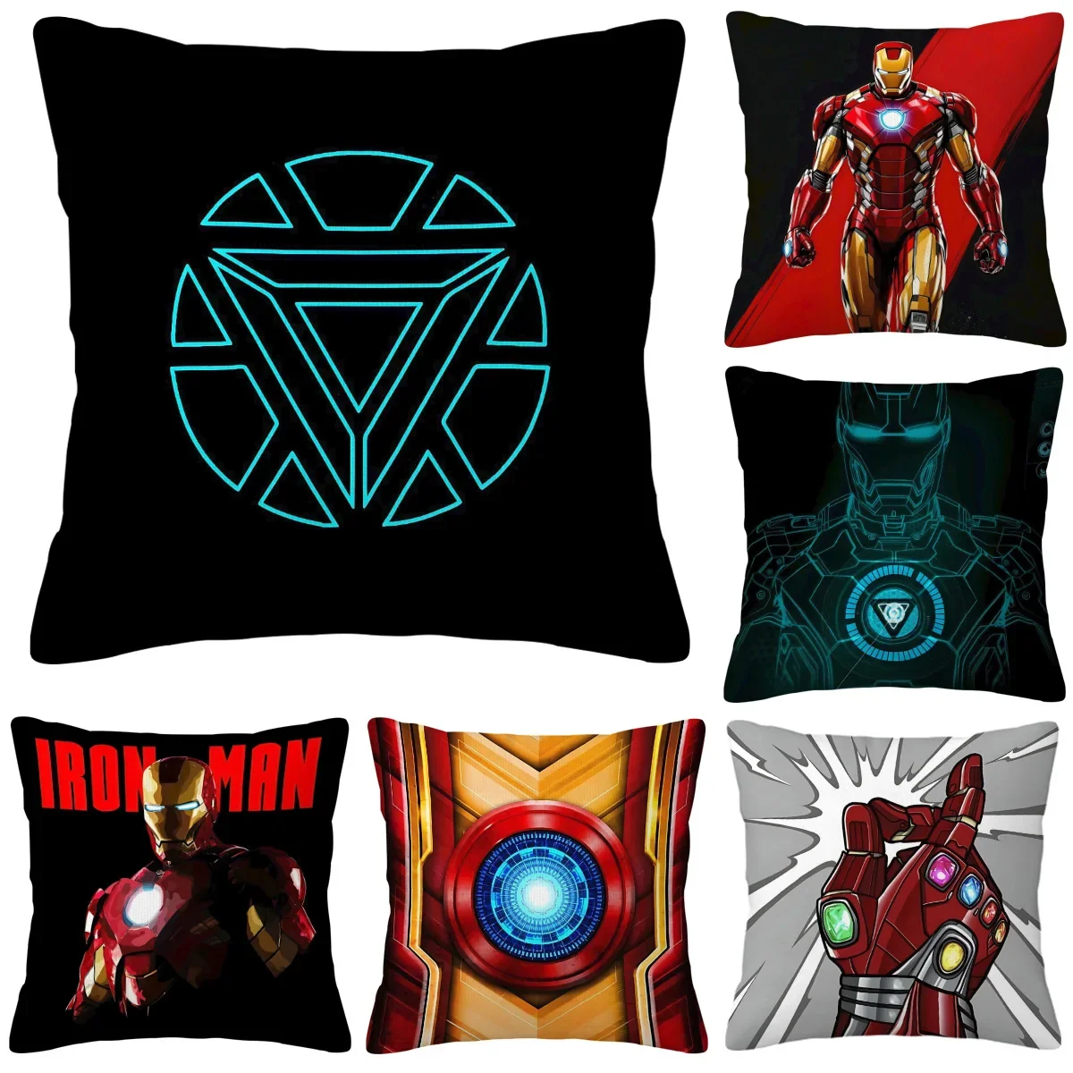

Iron Man Cushion Covers Cushions Cover for Sofa Home Decorations Anime Interior Decoration Decorative Pillowcase Pillow