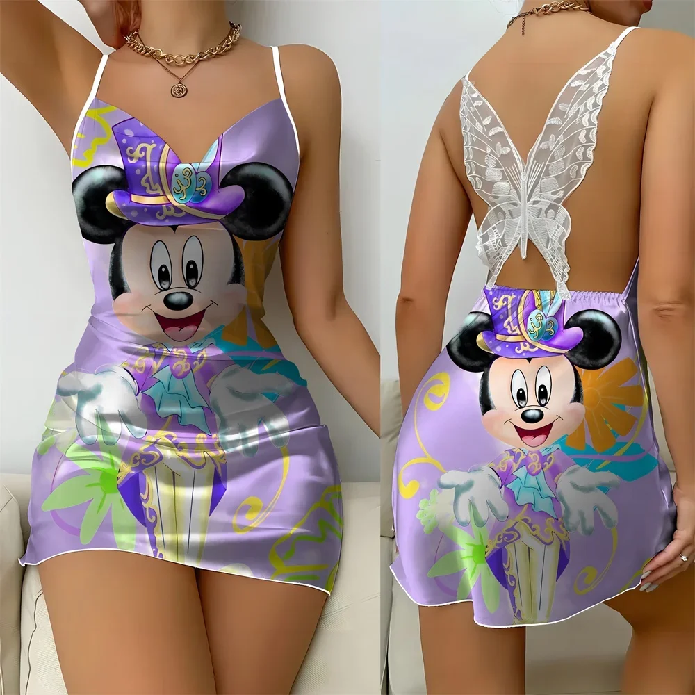 Night Wear Woman Sexy Lingerie for Women Push Up Pajama Summer Woman 2024 Mickey Pajamas Dress Casual Women's Dresses D/party