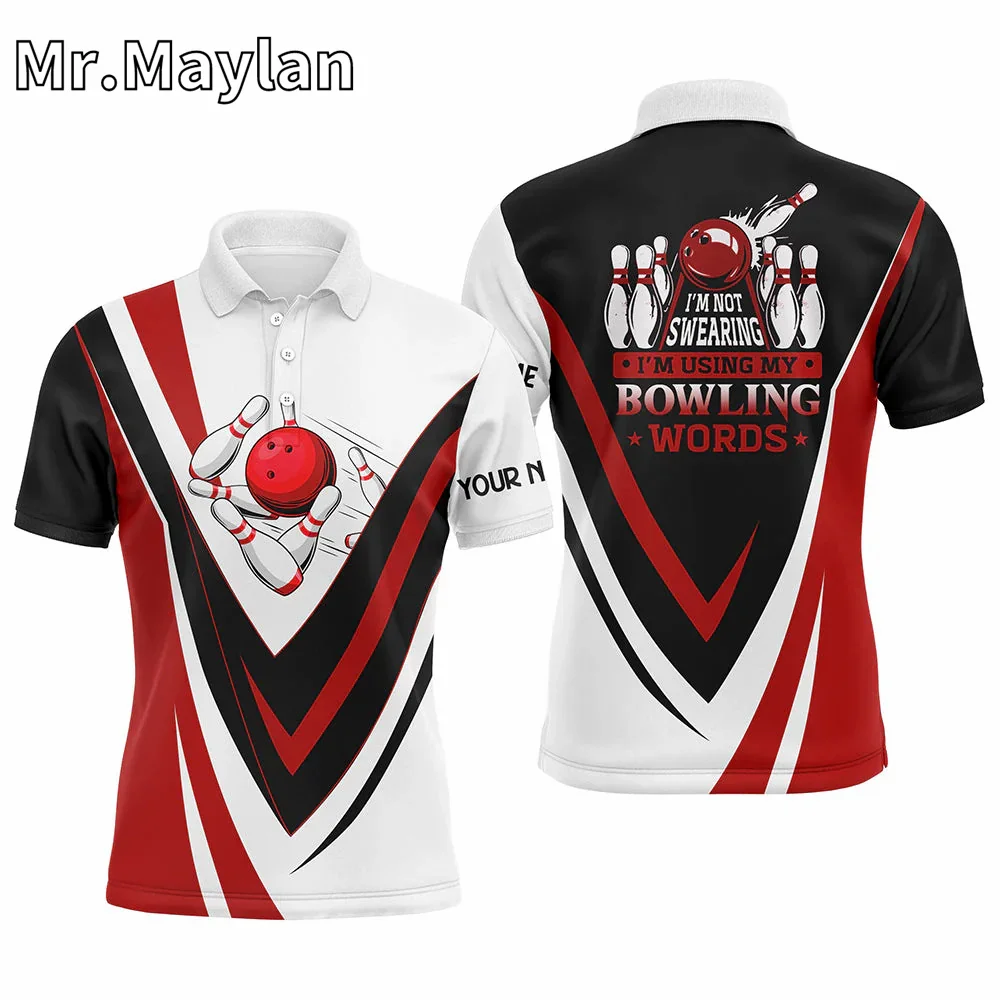 

3d-надпись «Я не мержу, я использую мои слова в боулинге», красные рубашки, подарок для любителей боулинга, топы унисекс