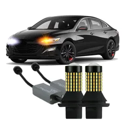 2Pc  For Chevrolet Malibu 2013 -2019 2021 2022 2023 2024 2025 Switchback Yellow Front Turn Signal + White Drl Daytime Running