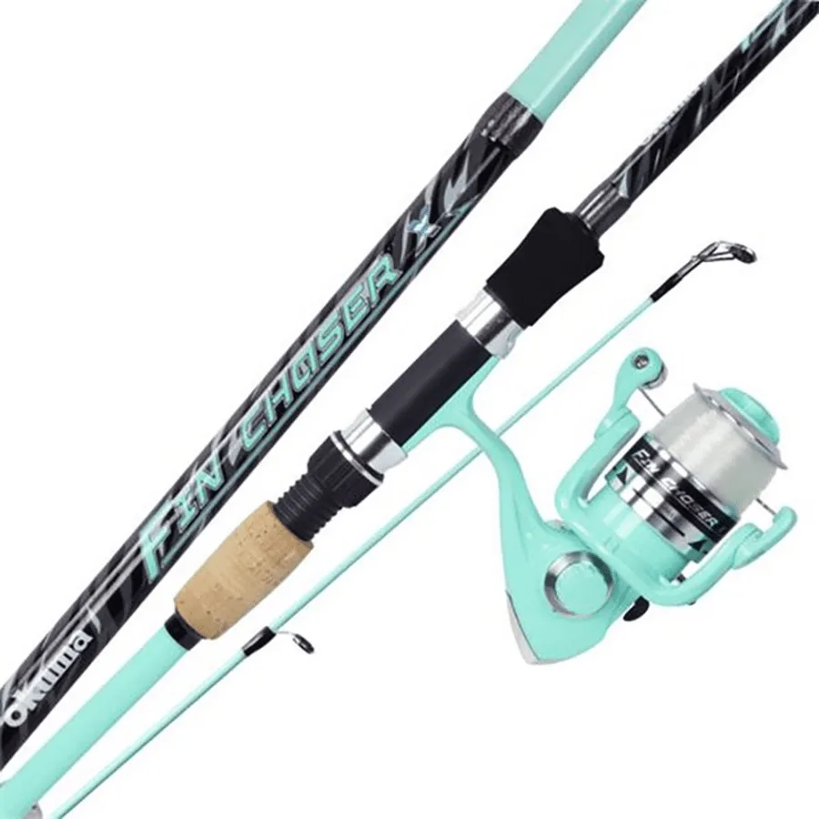 

Комплект спиннинга и катушки Fin Chaser X Series, 7'0, средний строй, 2 секции, цвет Sea Foam Green, для пресноводной и морской рыбалки (прибрежная и вдаль от берега)