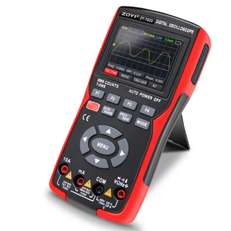 ZOYI 702S Digital Oscilloscope High-Precision Dual Purpose Oscilloscope Multimeter 10MHZ Support Waveform Storage 702S-A82Z