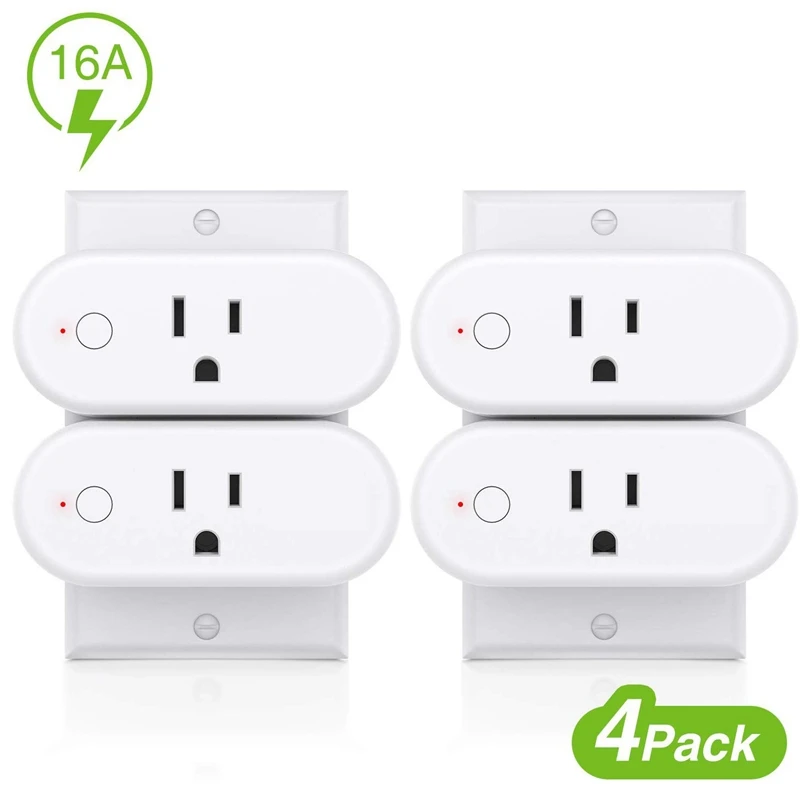 

Retail Smart Plug 15A Wifi Outlet For Alexa For Google Home,4 Pack Mini Socket With Timer Function And Overload Protection US Pl