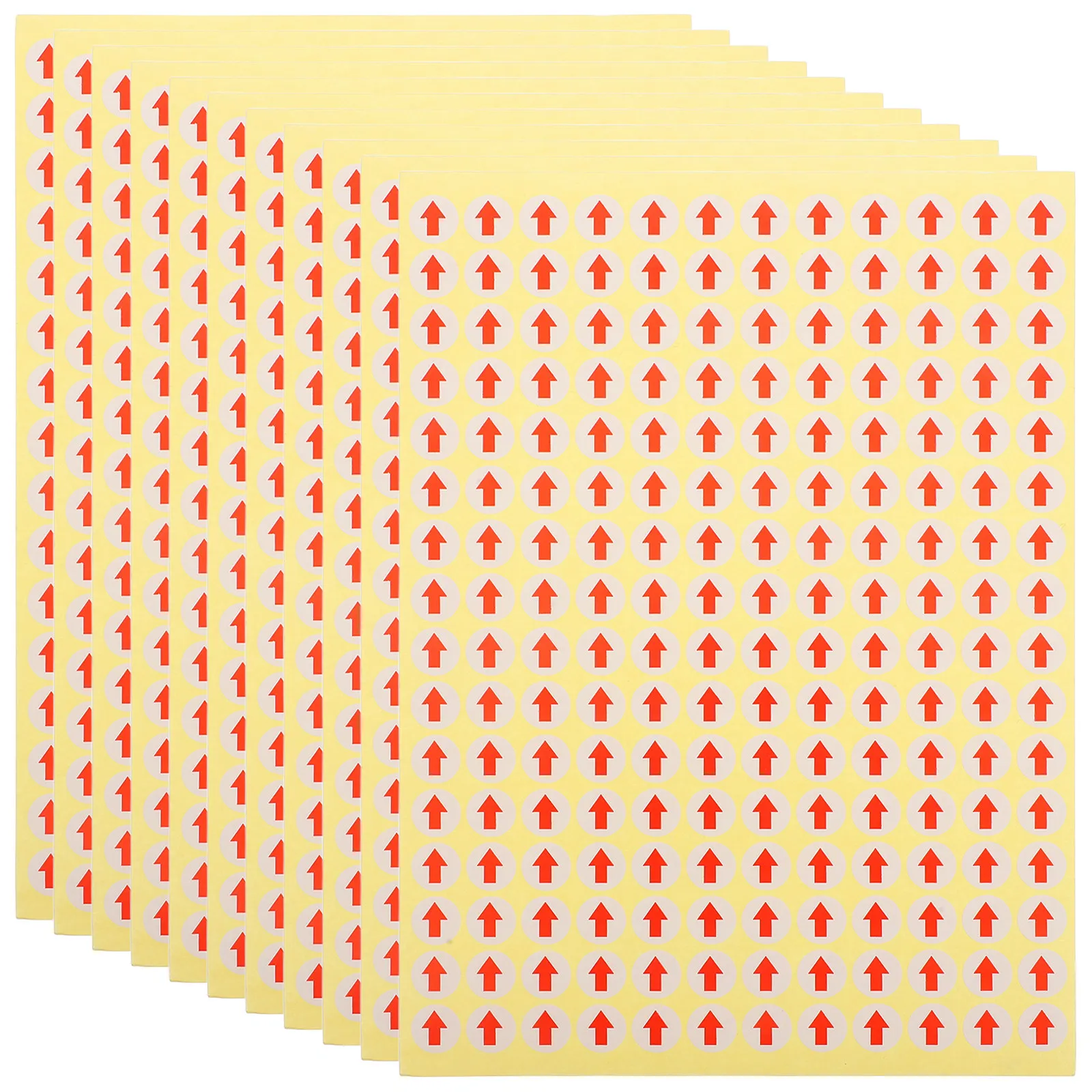 

15 листов этикеток-стрелок на клеевой основе, ярко-желтые и красные, маленькие наклейки-стрелки для инспекции, ремонта, маркировки, для фабрик и мастерских