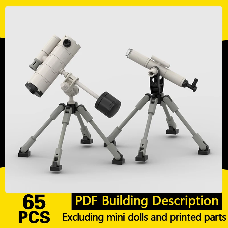 City Street View Model MOC Building Bricks Telescopes On Tripods Modular Technology Gifts Holiday Assemble Children Toys Suit