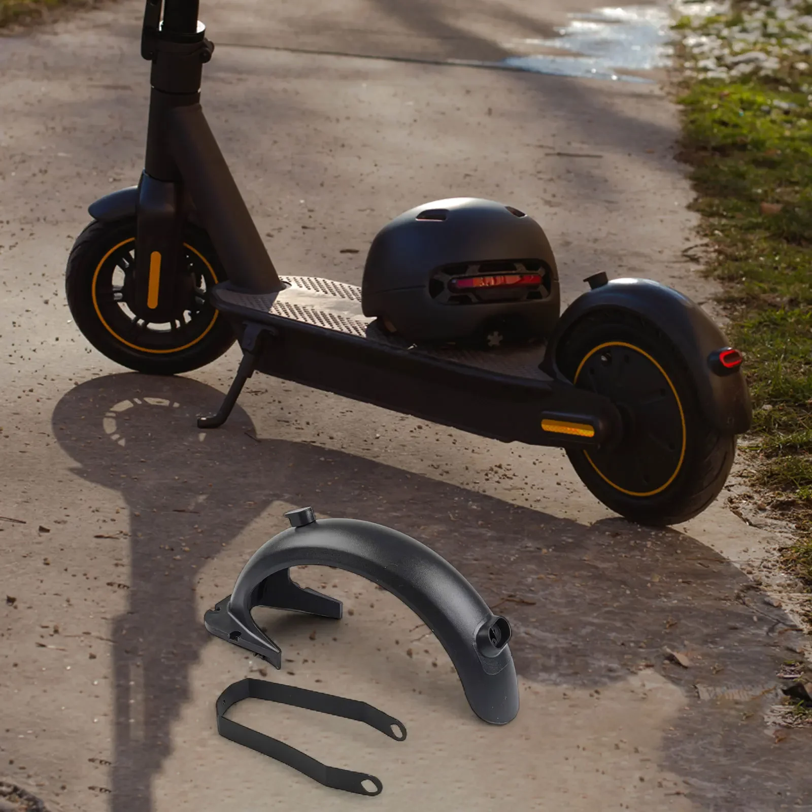Electric Scooter Rear Mudguard And Taillight Bracket For Ninebot Max Secure Fit With Anti-Shake Bracket And Waterproof Light