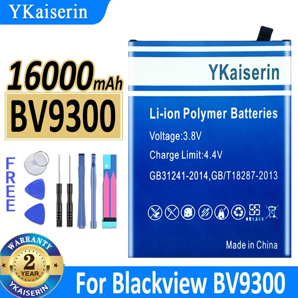 

16000mAh YKaiserin Battery BV9300 (Li676590HT) For Blackview BV9300 Bateria