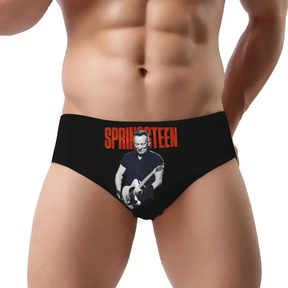 Bruce Springsteen Men Triangle Panties Ventilate Boxer Underpants Short Underwear for Homme Man Boyfriend Gift