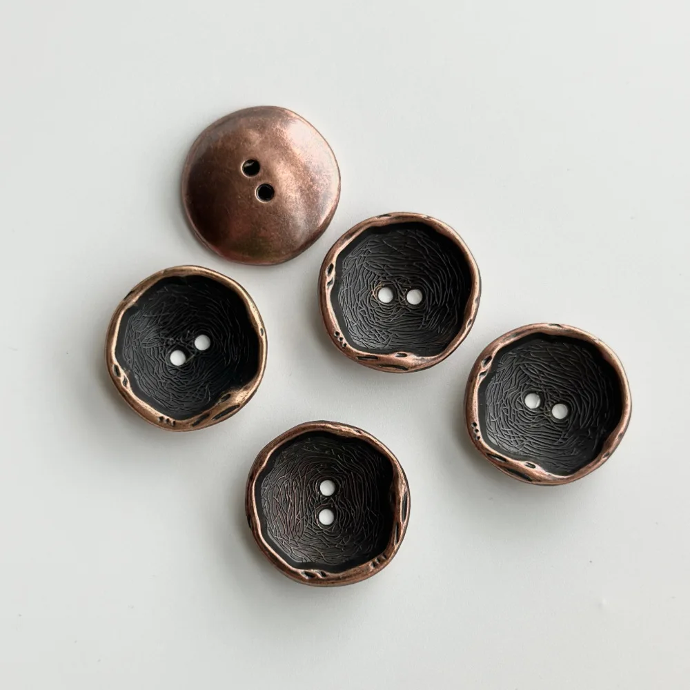 1 Pcs Metal Series Thin 4 Hole Zinc Alloy Metal Buttons For