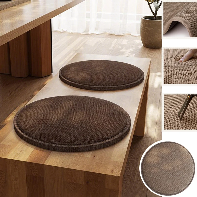 

Restaurant Tatami Futon Stool Cushion 45cm High Rebound Circular Cushion Thickened Sponge Home Textile Chair Cushion 원형 의자 매트리스