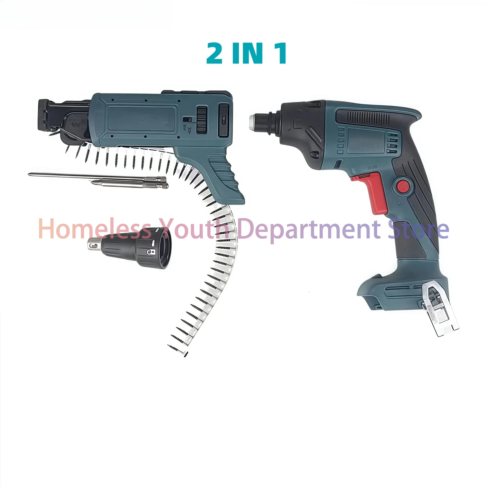 

For Makita 18V Battery 2in1 Brushless Electric Lithium Screwdriver Strip Screw Gun Dual Function pistol fixing nails in the wall
