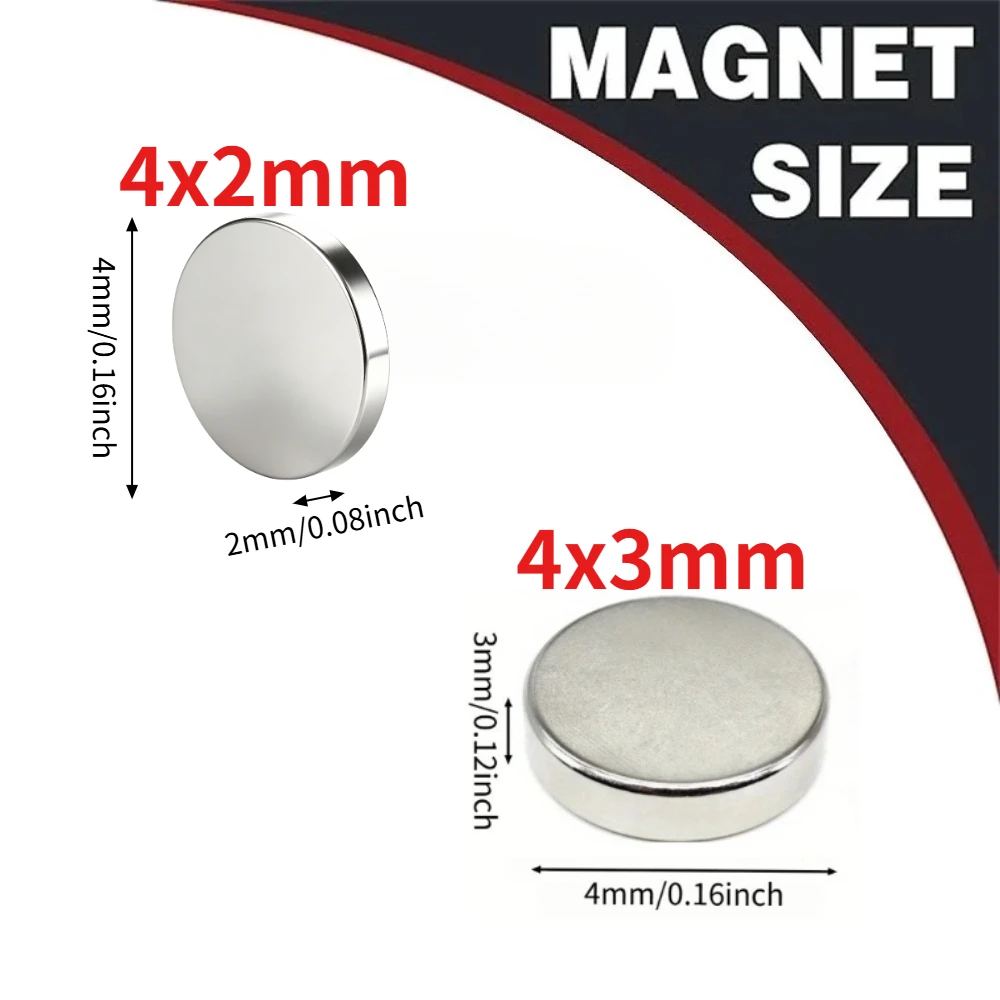 4x2/4x3mm Circular Refrigerator Magnets, Multipurpose Magnetic Discs for Warehouse Sorting, Bathroom Accessories and Household