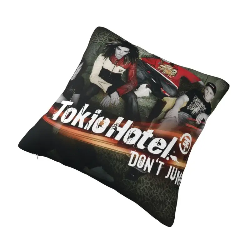 Custom Tokio Hotel Rock Band Bill Kaulitz Cushion Cover 40x40cm Velvet Luxury Throw Pillow