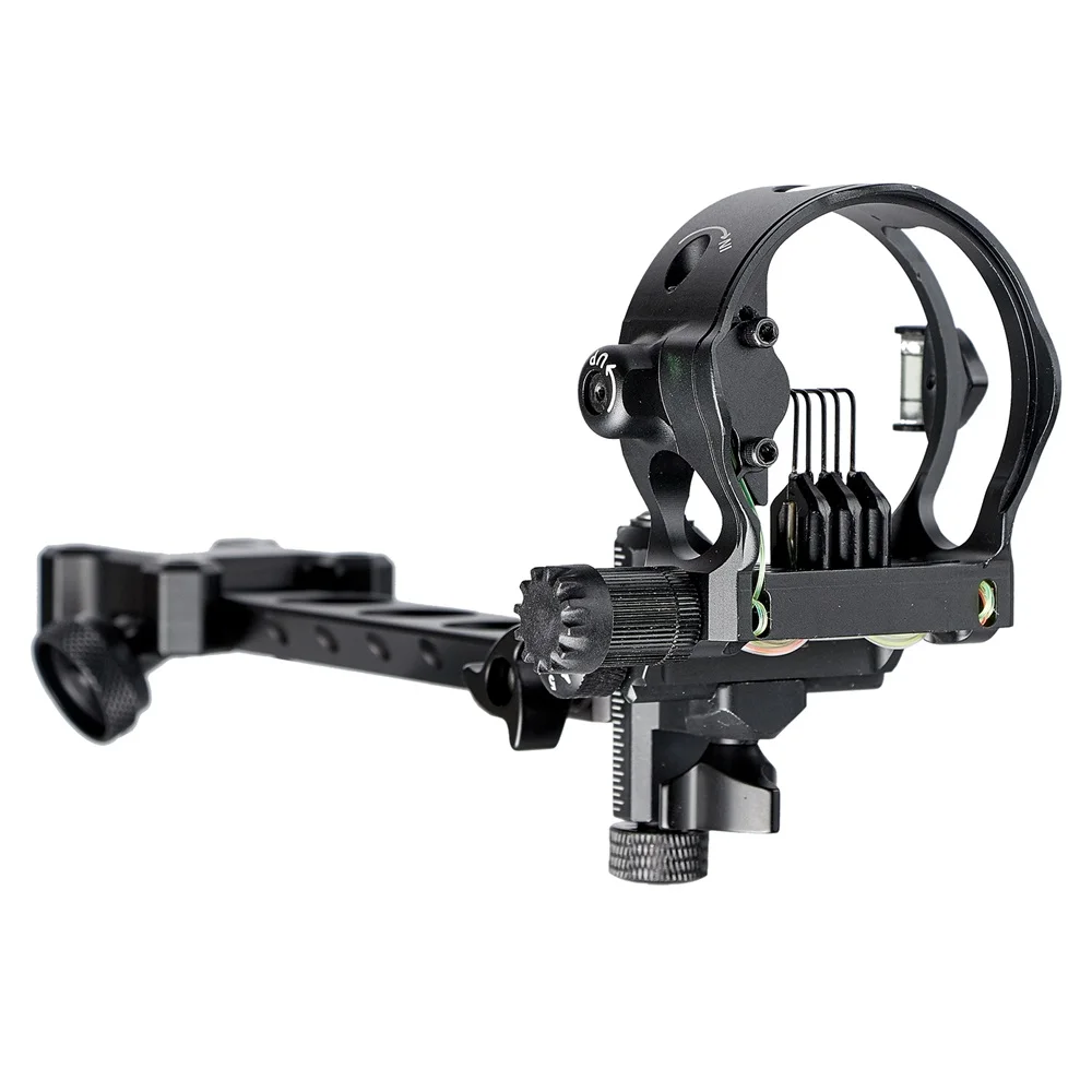 Toparchery 5 Pin Bow Sight Fiber Optics Bow Sight for Recurve/Compound Bows Archery Hunting Right and Left Handed