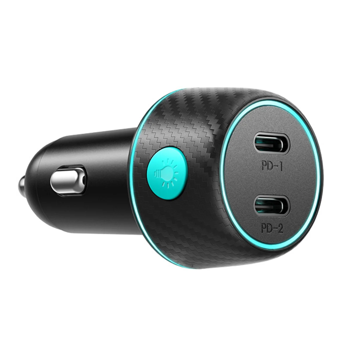 USB C Car Charger Adapter with Light, 70W Super Fast Cigarette Lighter Daul C Car Charger Fast Charging Phone Charger