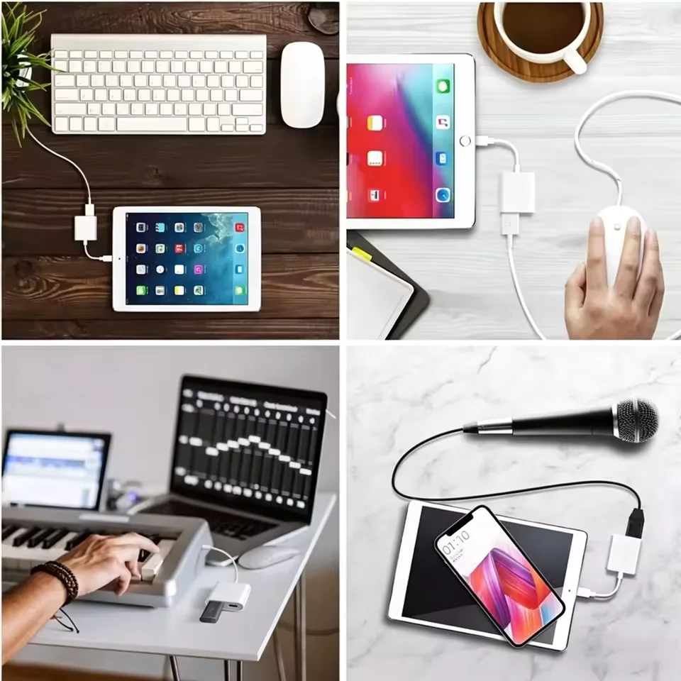 USB C OTG Camera Adapter USB3.0 Female Fast Charging Port Converter For iPhone 15 16 17 Samsung Xiaomi Smartphones