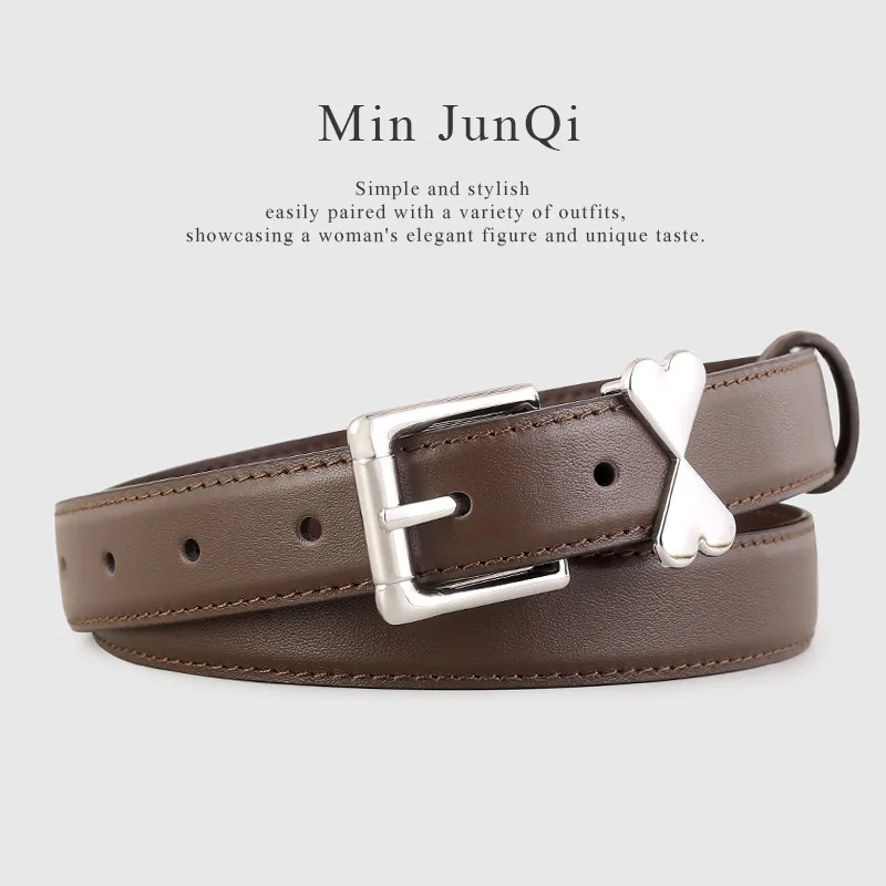 2025 Brand Quality Women Split Leather Waist Belts Silver Pin Buckle Jeans Belts Ceinture Femme Cowskin Cinturones Para Hombre