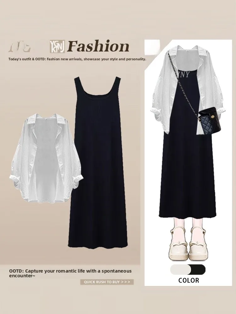 

Женский повседневный модный летний наряд, тонкий свободный солнцезащитный костюм с длинным воротником-стойкой и пуговицами