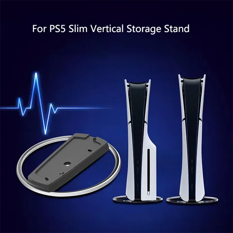 Metal Vertical Stand for PS5 Slim Console Bracket Base Stand…