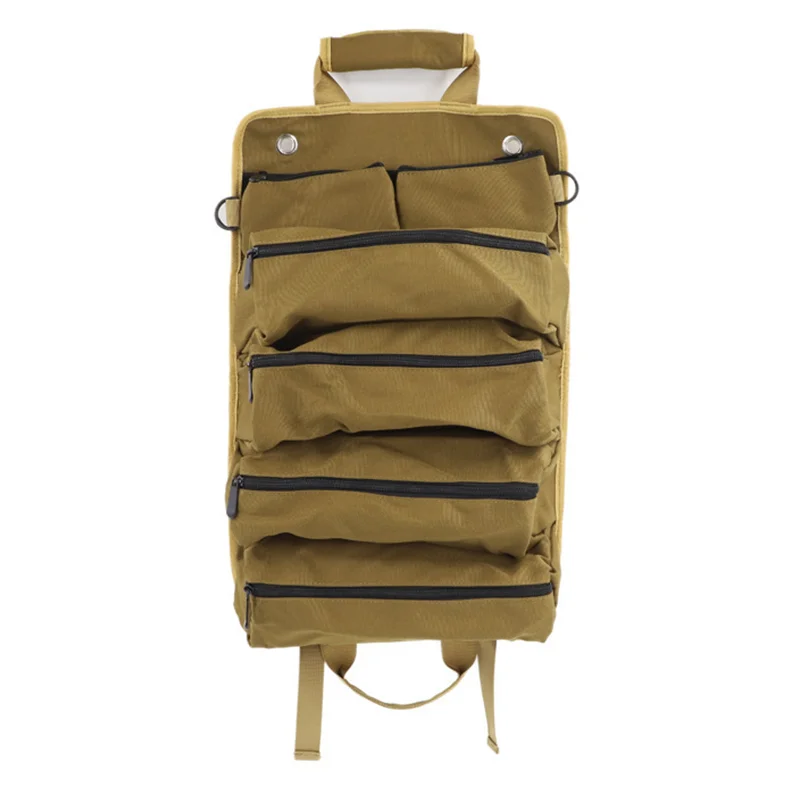 Tool Roll Organizer Multi Pocket Hanging Tool Roll Portable Tool Organizer Carrier Bag for Mechanic/Electrician/Motorcycle/Truck