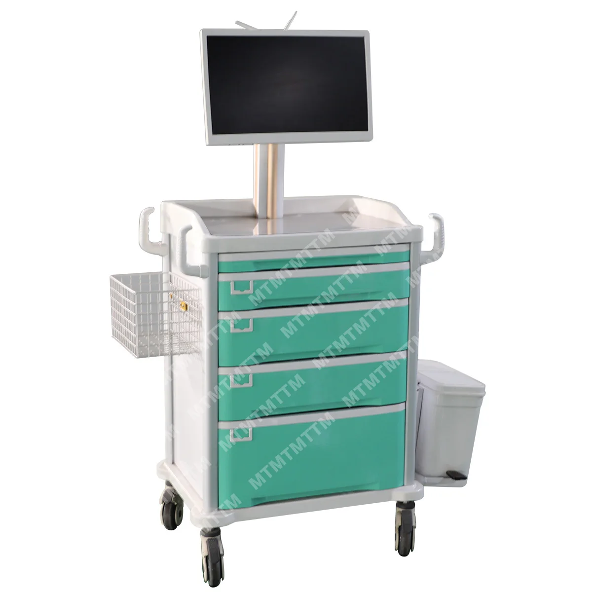 Mobile Wireless Medical Nursing Workstation Trolley Hospital Computer Cart For Ward Information Management