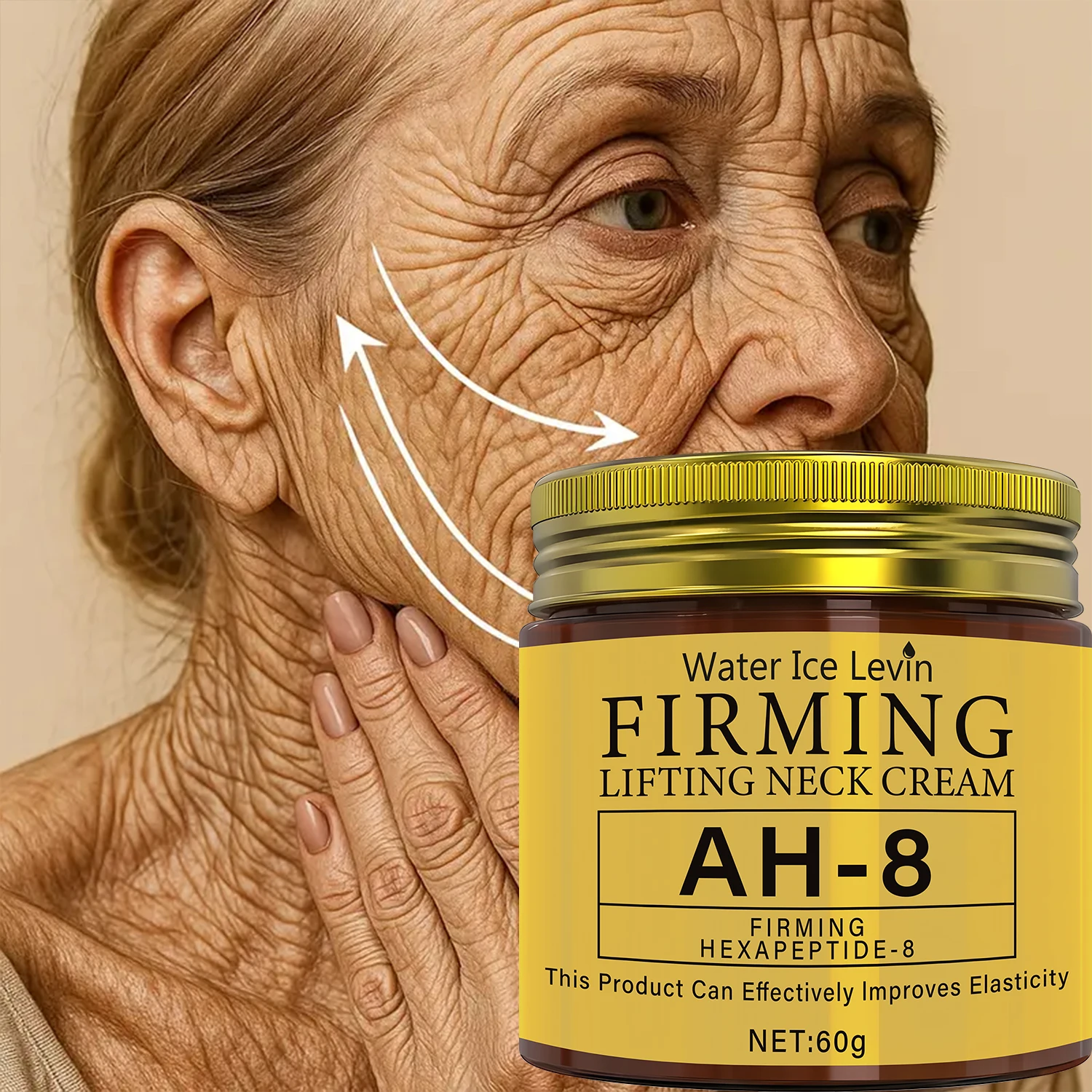 Hexapeptide-8 Neck Firming Cream - Lifting & Tightening, Fast Absorption, Deep Hydration, Winter Recovery Care