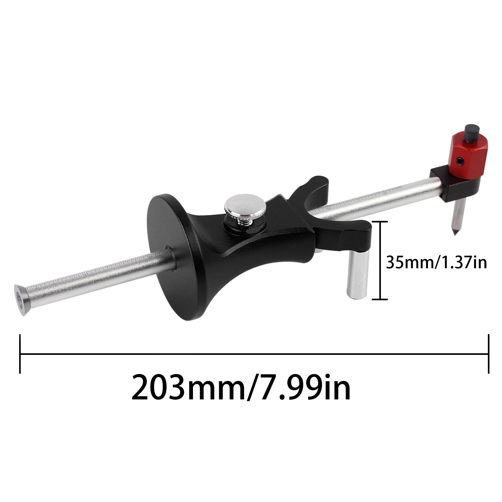 1Pc Wheel Marking Gauge, Adjustable Precision Linear Arc Dual-purpose Scriber Parallel Line Drawing Tool Sliding Mark Scraper