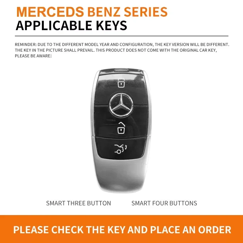 Car Zinc Alloy Leather Key Case Cover Holder Shell Fob  For Mercedes Benz GLC CLE CLA W177 W205 X167 AMG Protection Accessories