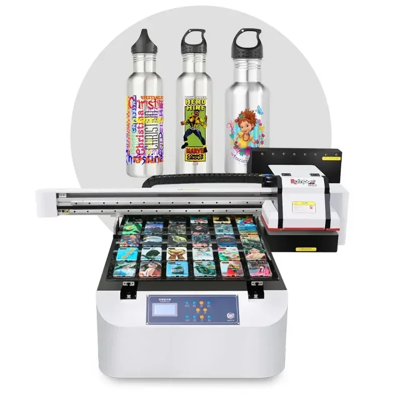 Rainbow a1 6090 flat bed flatbed uv flatbed label sticker large format a1 digital uv printer